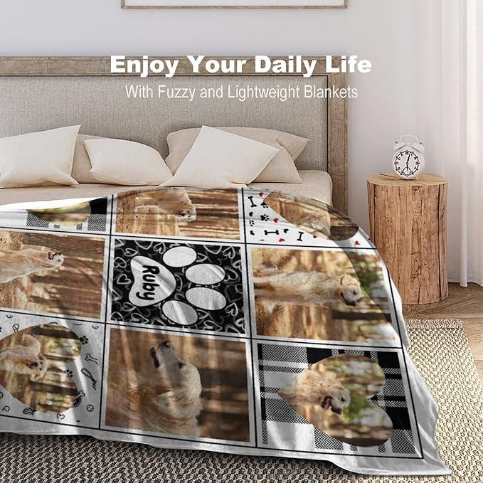 Artsadd Dog and Cat Memorial Gifts, Pet Loss Memorial Blanket, Custom Dog Blanket, Personalized Pet Remembrance Gifts, Loss of Pet or Cat Remembrance Sympathy Grief Condolence Bereavement Gifts