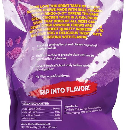 Dingo Ringo-o-o 5 Count, Ring-Shaped, Rawhide Chew For All Dogs