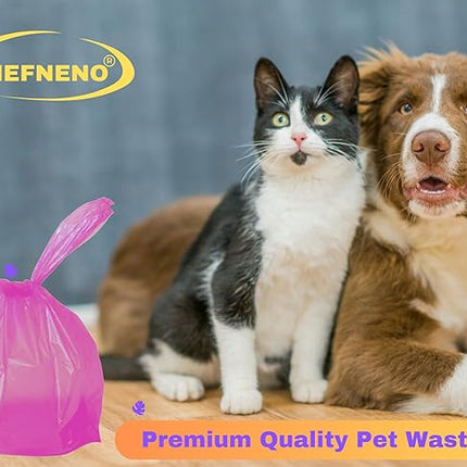 Baby Diaper Bag Disposable (500 Count, Pink) Fresh Lavender Scented Easy Tie Handles Scented Bulk Diaper Sacks Disposable Dog Poop Bags Cat Litter Clump & Poop Bags Sanitary Pads Disposal (500 Bags)