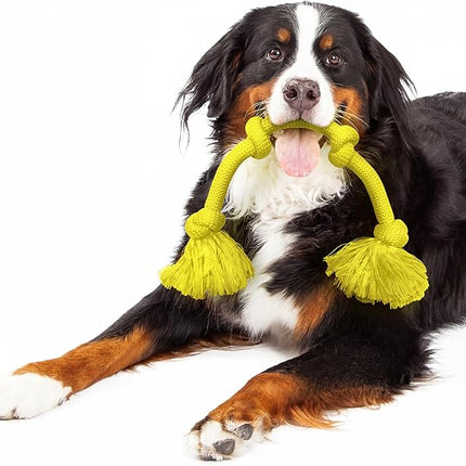 Playology Rope Toys for Dogs | Tug of War Dog Toy for Aggressive Chewers | Chicken Scented Dog Toys | Mega Rope Toy for Interactive Play