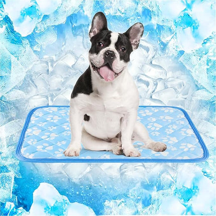 Rywell Self-Cooling Mat for Dogs Medium, 30'' x 20''- Endothermic Color Changing Arc-Chill Cooling Fiber - Washable Non-Toxic Summer Pet Outdoor Bed, Non-Slip, Foldable, Quick-Dry Dog Blanket