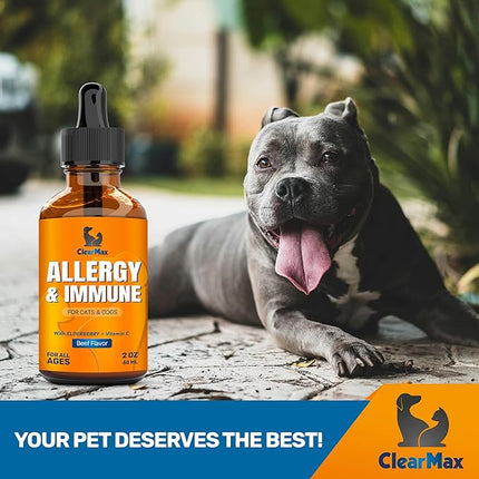 Cat Allergy – Dog Allergy – Pet Immune Support – Cat Itching – Dog Itching Skin – Natural Ingredients – 2 Oz