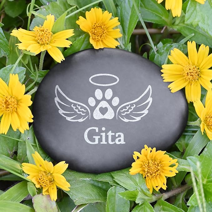 Personalized Pet Loss Gifts - Pet Memorial Stones for Dogs- Pet Memorial Grave Marker- Cat Memorial Stones - Personalized in Memory of Cat/Dog Gifts - Pet Memorial Gifts - Dog Memorial Gifts