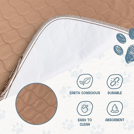EZwhelp Reusable Dog Pee Pad, Washable Waterproof Mat for Dog Potty Training or Whelping Pad, Round, 48 Inch