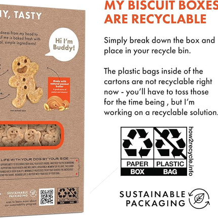 Buddy Biscuits 8 oz Box of Teeny Crunchy Dog Treats Made with Natural Peanut Butter