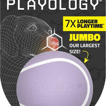 Playology Dog Toys | Squeaky Chew Ball - Bouncy Durable Floating Fetch Ball for Dogs | Jumbo Lamb Scented Toy - Easy to Clean and Made from Non Toxic Materials