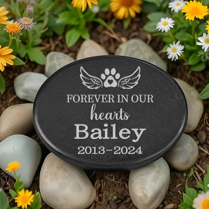 Personalized Pet Memorial Stones, Dog Memorial Stone, Cat Memorial Gifts for Loss of Cat, Pet Memorial Gifts for Dogs, Pet Lost Gifts, Pet Garden Memorial