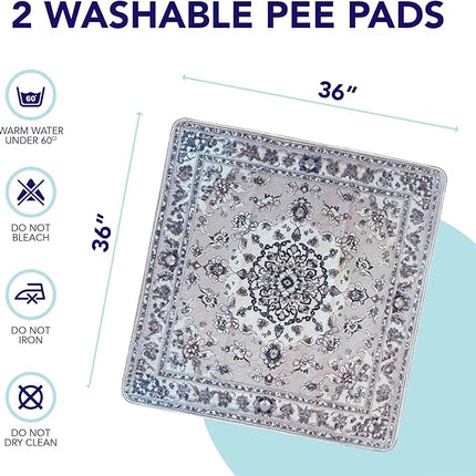PUPIBOO Washable Pee Pads for Dogs and Cats - Super Absorbent Reusable Puppy Training Pads - 100% Waterproof, Leak-Proof & Non-Slip Whelping Pads for Pet Housebreaking
