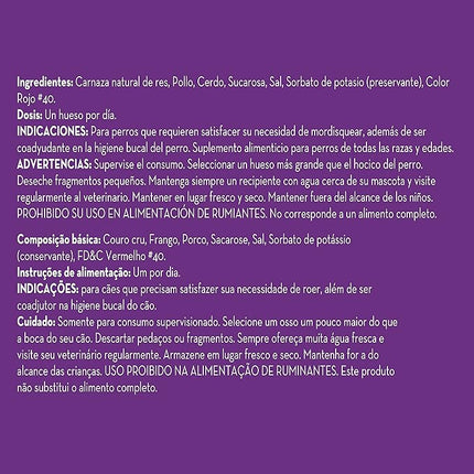 Dingo Mini Bones Rawhide for Dogs, Dog Chews Made with Real Chicken