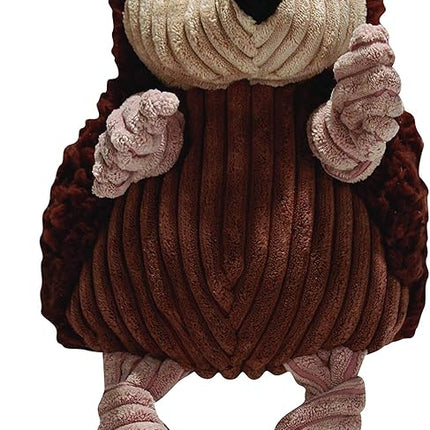 HuggleHounds Knottie Plush Dog Toy - Dog Stuffed Animal Toy, Puppy Toys, Squeaky Dog Toy for Small, Medium & Large Dogs, Soft Fleece, Durable Plush to Keep Them Busy - Henry Hedgehog, Large
