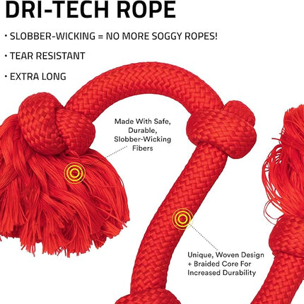 Playology Rope Toys for Dogs | Tug of War Dog Toy for Aggressive Chewers | Beef Scented Dog Toys | Mega Rope Toy for Interactive Play