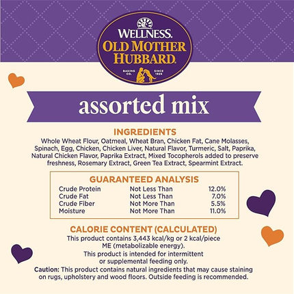 Old Mother Hubbard Wellness Training Bitz Assorted Mix Dog Biscuits, Natural, Training Treats, Three Flavors, Small Size, (8 Ounce Bag) (Pack of 2)