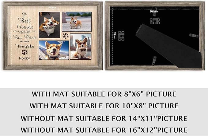 Custom Dog Memorial Gifts for Loss of Dog, Personalized Wall Art with Photo and Name, Forever in My Heart Memorial Canvas Keepsake for Pet Owners Lovers, Customized Dog Loss Sympathy Gifts