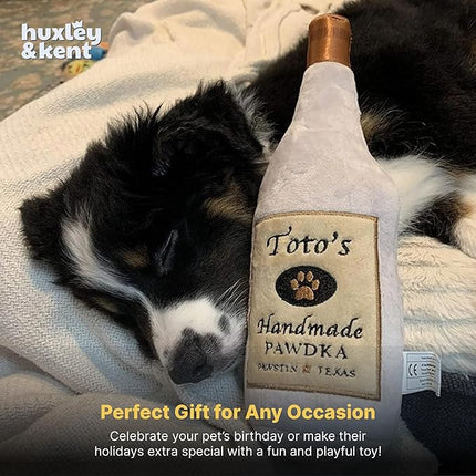 Huxley & Kent Funny Dog Toy w/Squeaker – Power Plush Squeaky Dog Toys for Small, Medium & Large Dogs – Soft Stuffed Animal for Indoor Play & Fetch - Toto's Pawdka, Large