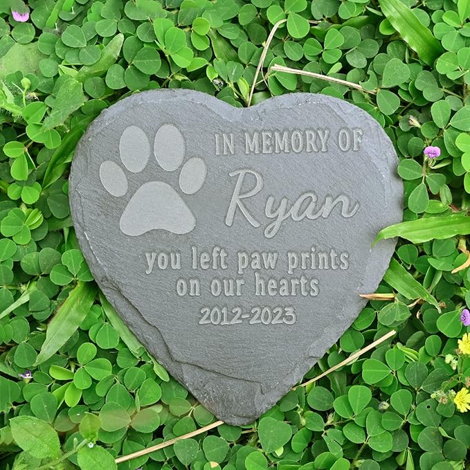Personalized Pet Memorial Stones - In Memory of Dog or Cat, Sympathy Gift for Pet Loss