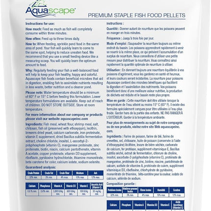 Aquascape Premium Staple Pond and Koi Fish Food, Mixed Pellet Size, 4.4 Pounds, 81052