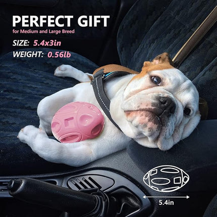 EASTBLUE Squeaky Dog Toys for Aggressive Chewers: Rubber Puppy Chew Ball with Squeaker, Almost Indestructible and Durable Pet Toy for Medium and Large Breed