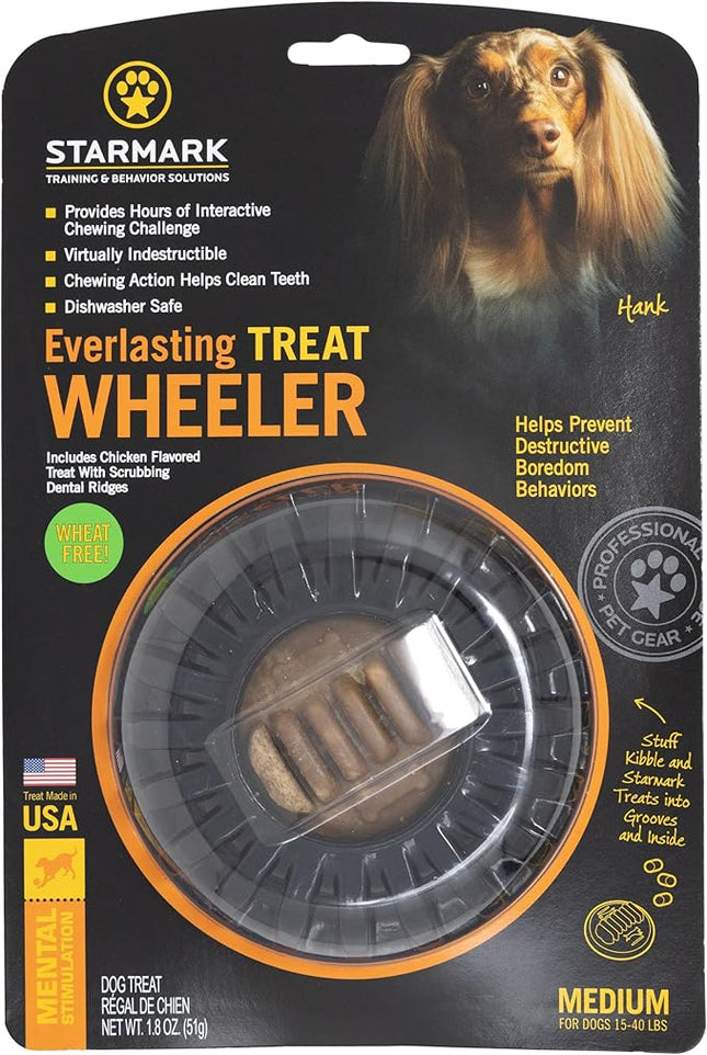 Starmark Everlasting Treat Wheeler Dog Toy Medium
