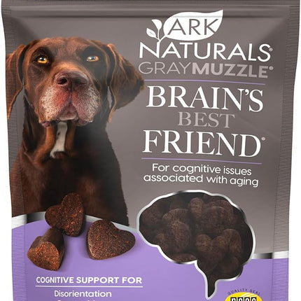 Ark Naturals Gray Muzzle Brain's Best Friend Vet Recommended Soft Chews for Cognitive Issues Associated with Aging, 90 Count Bag