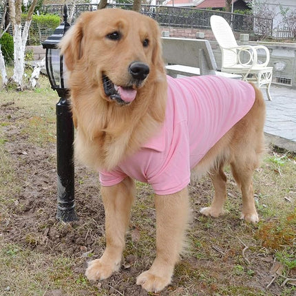 lovelonglong Basic Dog Polo Shirts Premium Cotton, Polo T-Shirts for Large Medium Small Dogs with a Two-Button Collar Blank Color Pink XXL