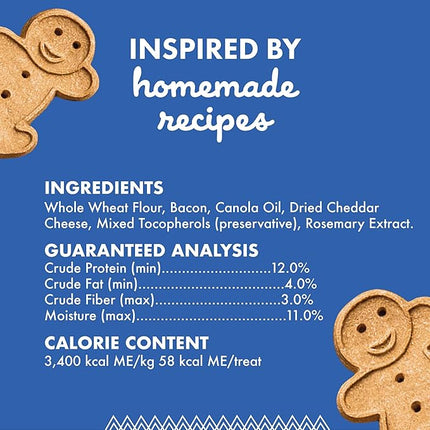 Buddy Biscuits 16 oz. Box of Crunchy Dog Treats Made with Bacon & Cheese