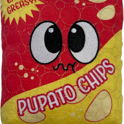 Bite Force Dog Toy - Wagging Wafers Squeaky Treat Dog Toy Kevlar-Reinforced for Aggressive Chewers- red and Yellow.