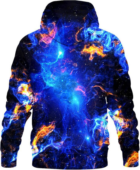 Yasswete Unisex Adults 3D Printed Fashion Hoodies for Men Women Pullover Novelty Sweatshirts with Big Pockets