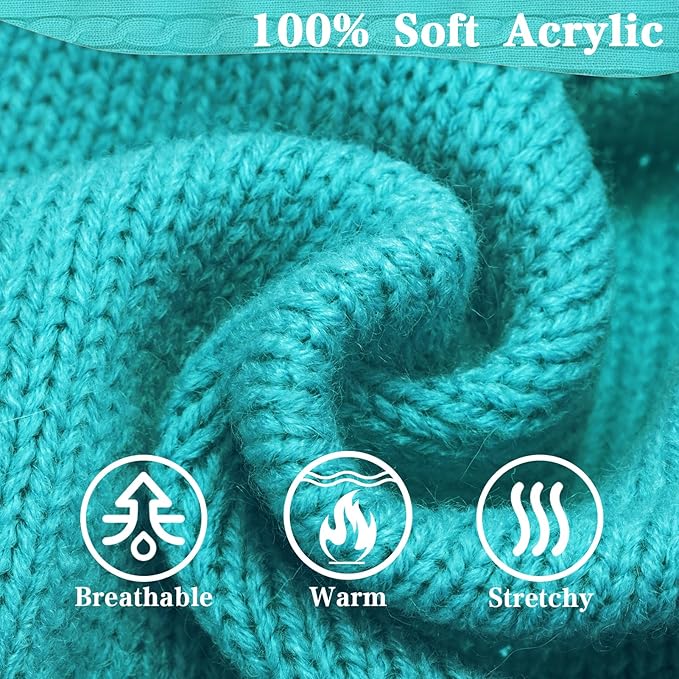 PUPTECK Winter Dog Cat Sweater Coat - Soft Cold Weather Clothes Knitwear for Kitties & Small Dogs Indoor Outdoor Walking Warm, Knitted Classic for Doggies Kitties Girls Boys, Blue M