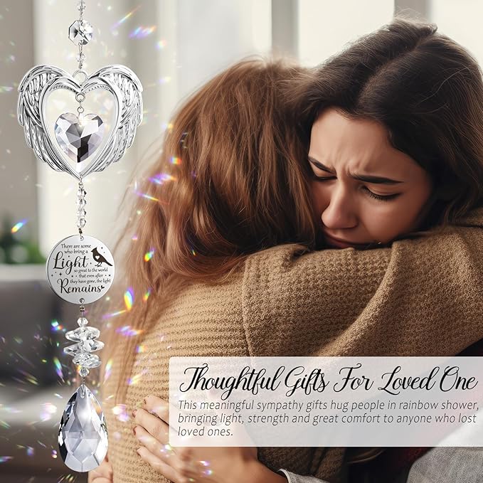 Sympathy Gifts for Loss of Loved One Mom Dad Daughter Son, Unique Memorial Gifts Crystal Suncatcher Bereavement Gift Idea - Grief Condolence Sorry for Your Loss Funeral, Miscarriage Gift for Mothers