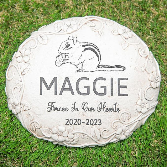 Personalized Chipmunk Memorial Stone, Pet Grave Marker Chipmunk, Chipmunk Headstone, Chipmunk Tombstone, Chipmunk Gravestone, Chipmunk Memorial Gifts