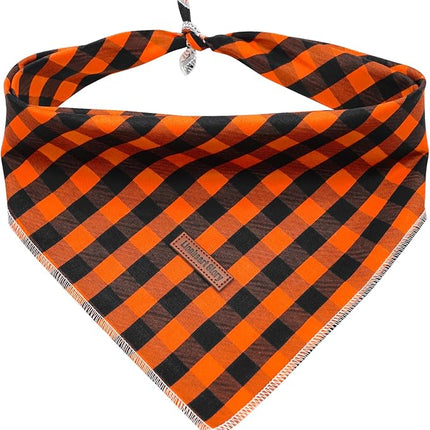 Lionheart glory Dog Bandana 1 Pack Washable Soft Dog Scarf, Fall Bib Scarf Boy Girl Bandanas Square Halloween Bandanas for Small Medium Large Dogs