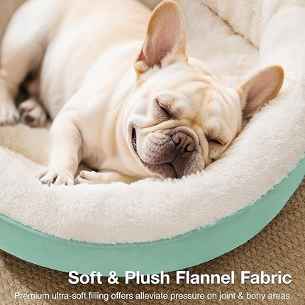 Love's cabin Round Donut Cat and Dog Cushion Bed, 30in Pet Bed for Medium or Large Dogs, Anti-Slip & Water-Resistant Bottom, Soft Durable Fabric Pet beds, Washable Calming Cat & Dog Bed Teal