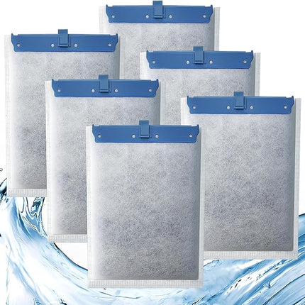 6 Pack Filter Cartridge Compatible with Whisper Bio-Bag Filters, Large Aquarium Filter Cartridges Compatible Replacement with Whisper Filters 20i,40i/IQ20,30,45,60/PF20,30,40,60 and ReptoFilter