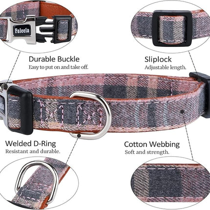 Faleela Cute Soft Girl Dog Collar with Bow, Bowtie Dog Collar for Boy,Detachable Adjustable Collar for Small Medium Large Pet