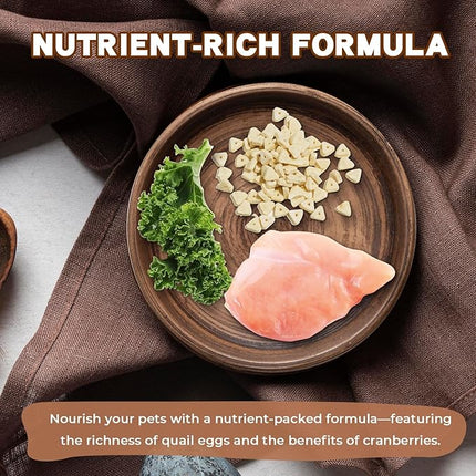 Freeze Dried Chicken & Kale Cube Cat & Dog Treats Biscuits, Dehydrated High Protein Weight Control Traing Treats for Small Dogs Cats 1.8 Ounce