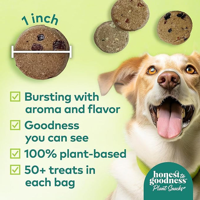 Honest to Goodness Plant Snacks Dog Treats, Dog Favorites Pack, 4 Flavors of 8oz Bags, Enriched with Omega 3s & Postbiotics