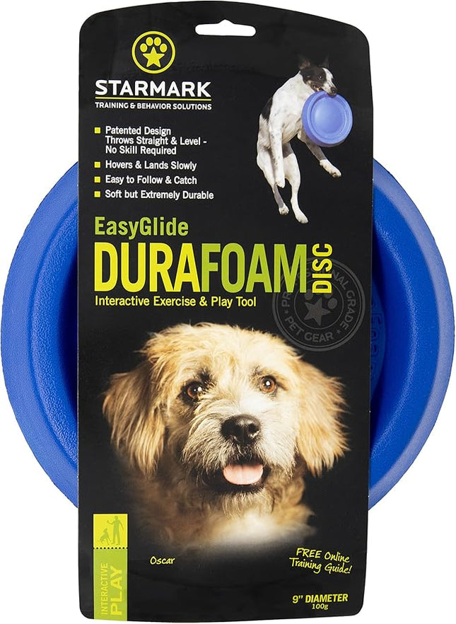 Starmark Easy Glide DuraFoam Flying Disc Dog Toy, Color Varies 9"