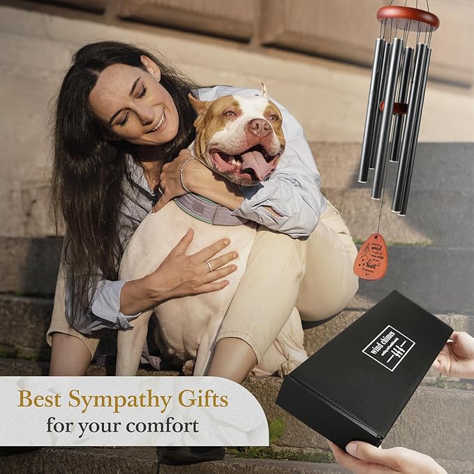 SteadStyle Pet Memorial Gifts for Dogs, Dog Memorial, Pet Memorial Wind Chime, Loss of a Dog Sympathy Gift, in Memory of Dogs Cats Gifts,Remembrance Bereavement Gift 36 in