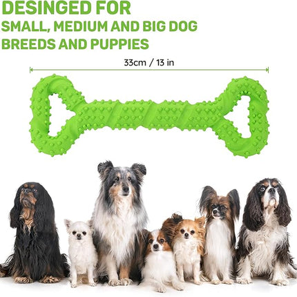 Durable Dog Chew Toys 13 Inch Bone Shape Extra Large Dog Toys with Convex Design Strong Tug Toy for Aggressive Chewers Medium and Large Dogs Tooth Cleaning