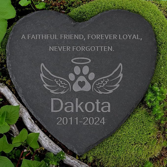Personalized Pet Memorial Stone, Dog Memorial Gifts for Loss of Dog, Pet Loss Gifts, Pet Memorial, Loss of Dog Sympathy Gift, Dog Remembrance Gift, Pet Bereavement Gifts - Forever Loyal