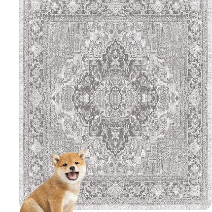 nunubaby Washable Pee Pads for Dogs, Stylish, Non-Slip and Leak-Proof Pee Pads. Reusable Potty Pads for Dogs for Crates and Floors.(Brown/Geo, 31" x36")