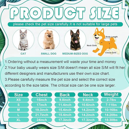 LEIFIDE 8 Pcs Summer Themed Hawaii Dog Dresses Holiday Flamingo Fruit Floral Pattern Pet Skirts Hawaii Puppy Princess Dresses Outfits Bowknot for Girl Dogs Cats Beach(Large)