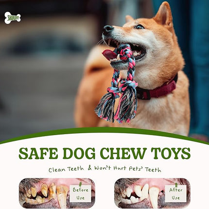 Dog Rope Toy for Large Dogs, Heavy Duty Chew Toys for Aggressive Chewers, Indestructible Durable Cotton Tug of War Rope Toys for Medium to Large Breed Teeth Cleaning