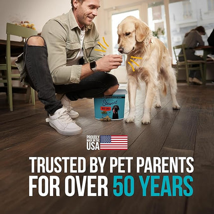 Stewart Beef Liver Dog Treats, 2 oz, ~45 Pieces, Freeze Dried Raw, Single Ingredient, 50% Protein Training Treats or Meal Topper in a Resealable Tub, Grain Free, Gluten Free (Pack of 2)