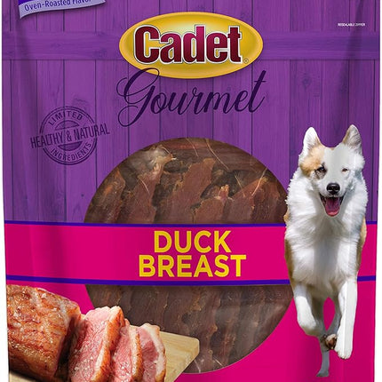 Cadet Gourmet Duck Breast Jerky Dog Treats, Healthy, Long-Lasting High-Protein Training Treats for Small & Large Dogs, 28 oz.