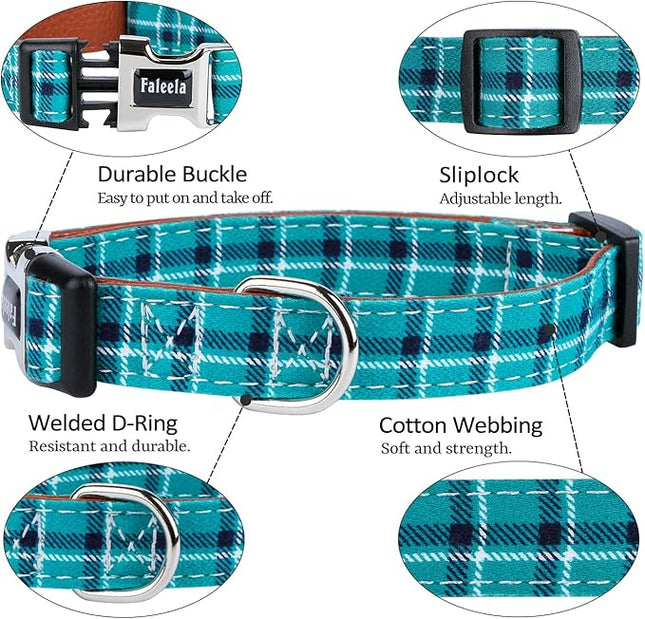 Faleela Soft &Comfy Bowtie Dog Collar,Detachable and Adjustable Bow Tie Collar,for Small Medium Large Pet (Large(Pack of 1), Green)