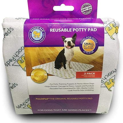 PoochPad Original Washable, Reusable Potty Pad (Small, Pack of 2) - Unmatched Odor Control, Leakproof Puppy Training Pee Pad
