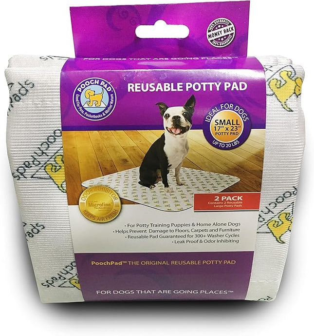 PoochPad Original Washable, Reusable Potty Pad (Small, Pack of 2) - Unmatched Odor Control, Leakproof Puppy Training Pee Pad