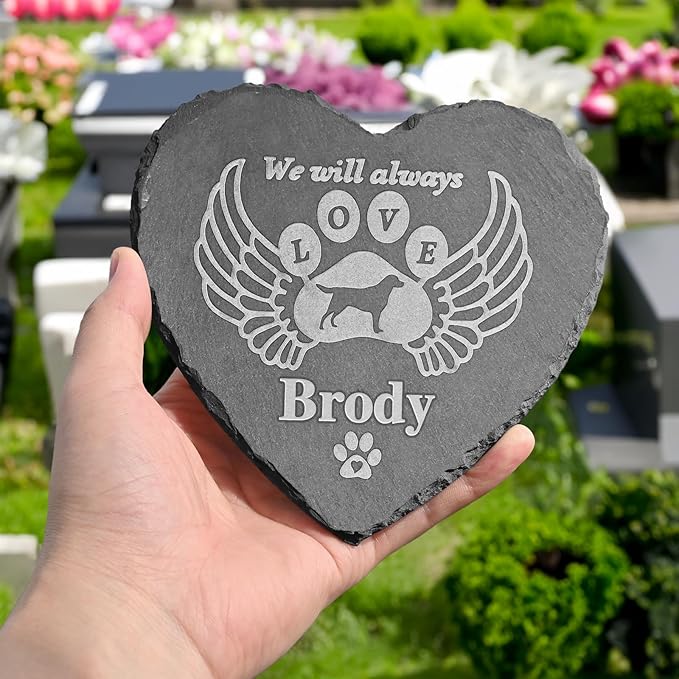 Pet Memorial Stones for Dogs, Pet Memorial Gifts for Dogs, Loss of Dog Sympathy Gift, Dog Memorial Gifts, Dog Loss Gifts, Pet Bereavement Gifts Dog, in Loving Memory Dog - 6 * 6 Inches Stone