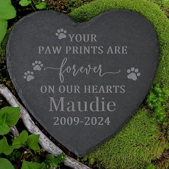 Personalized Pet Memorial Stone, Dog Memorial Gifts for Loss of Dog, Pet Loss Gifts, Pet Memorial, Loss of Dog Sympathy Gift, Dog Remembrance Gift, Pet Bereavement Gifts - Paw Prints Forever
